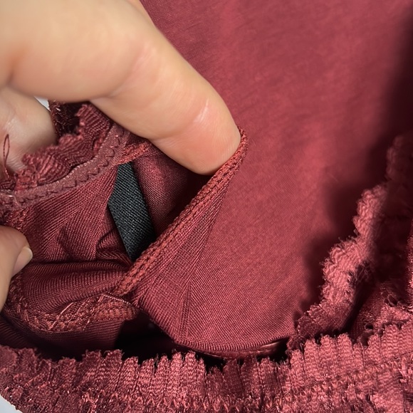 Plus Fired Brick Bralette Hourglass Back Lace w. Pads New pull on  1X, 2X, 3X - Picture 8 of 13